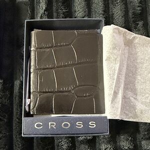 Black Cross Leather Wallet